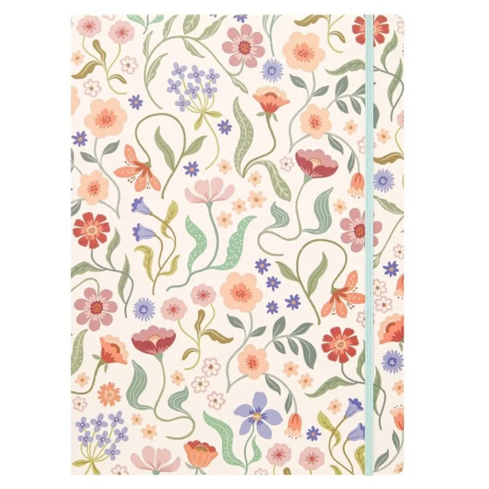 Greenroom Hardcover Floral Padfolio with Letter Size Notepad